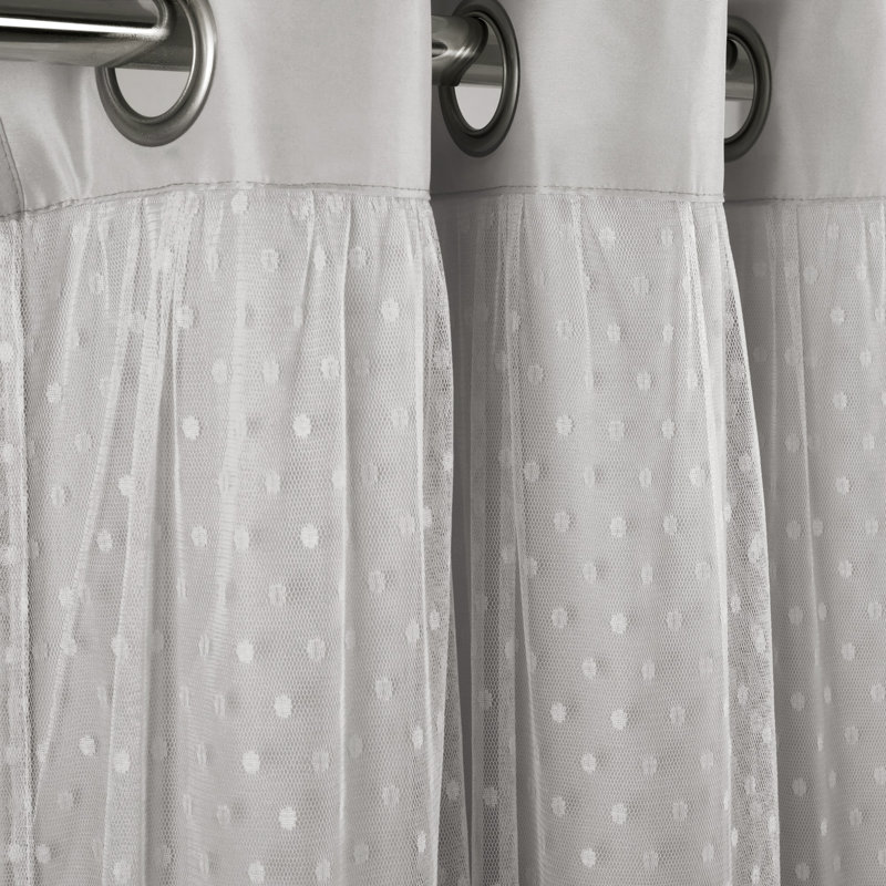 Sheer Curtain Single Panel, Light Gray