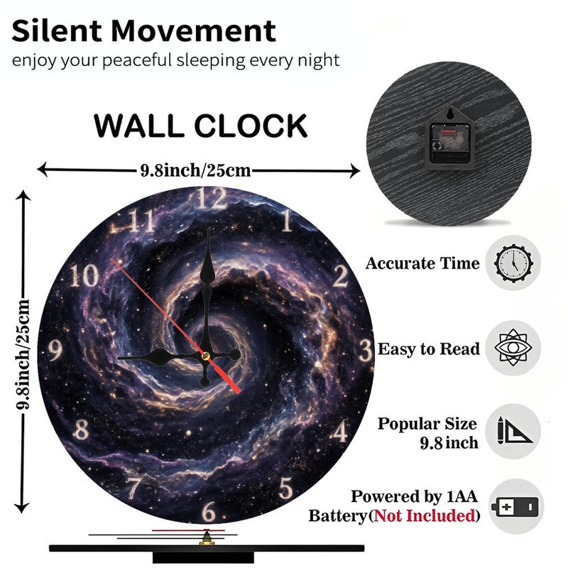 Horloge sur galaxie spirale