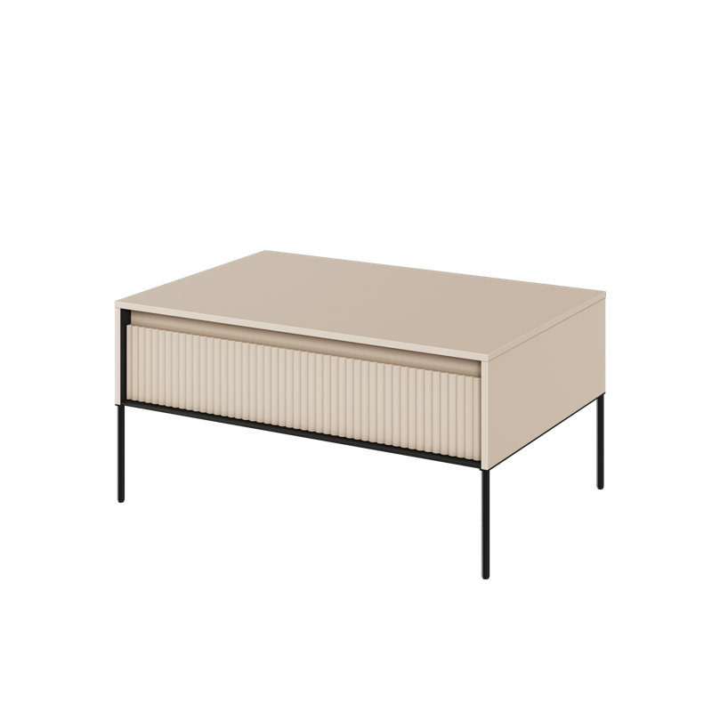 Amarian 4 Legs Coffee Table with Storage, Sand Beige