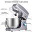 Vivohome 6 Speed 7.5 Qt. Stand Mixer with Mixer Accessory-51049508