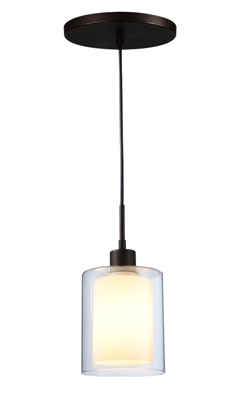 Pittsfield 1 - Light Single Pendant, Opal, Bronze