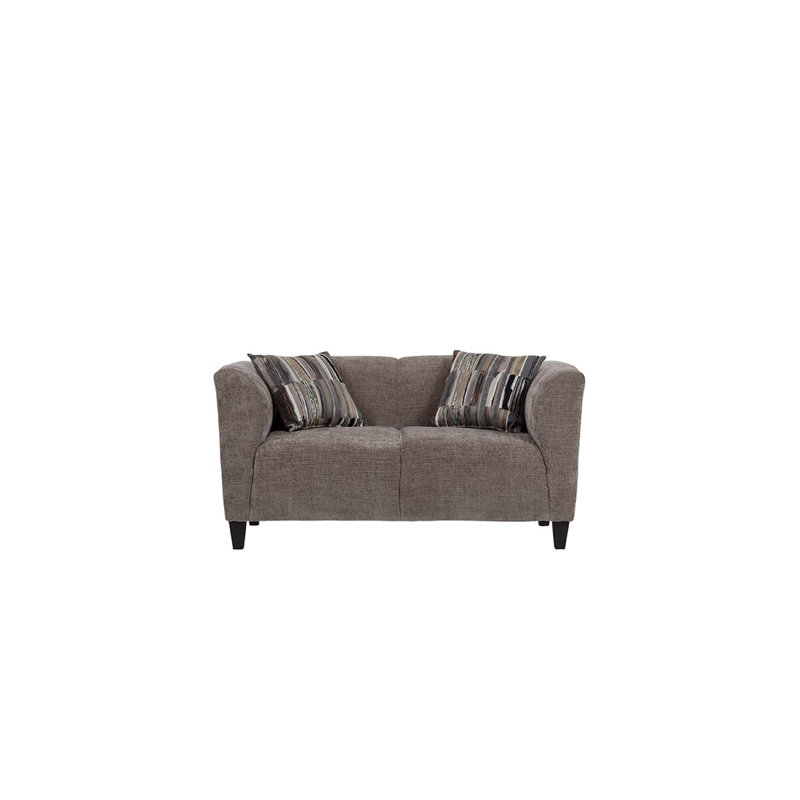 Causeuse rembourrée 61 po avec coussins Audacie gris anthracite, Terre Lina