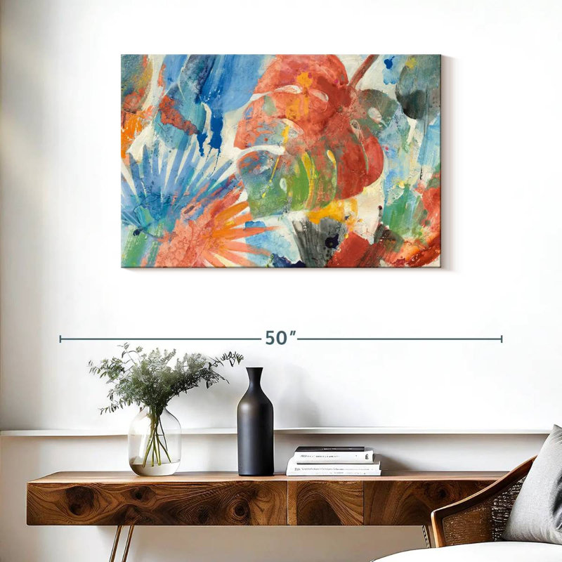 Harnek palmier abstrait lumineux, H 24 po x l 36 po