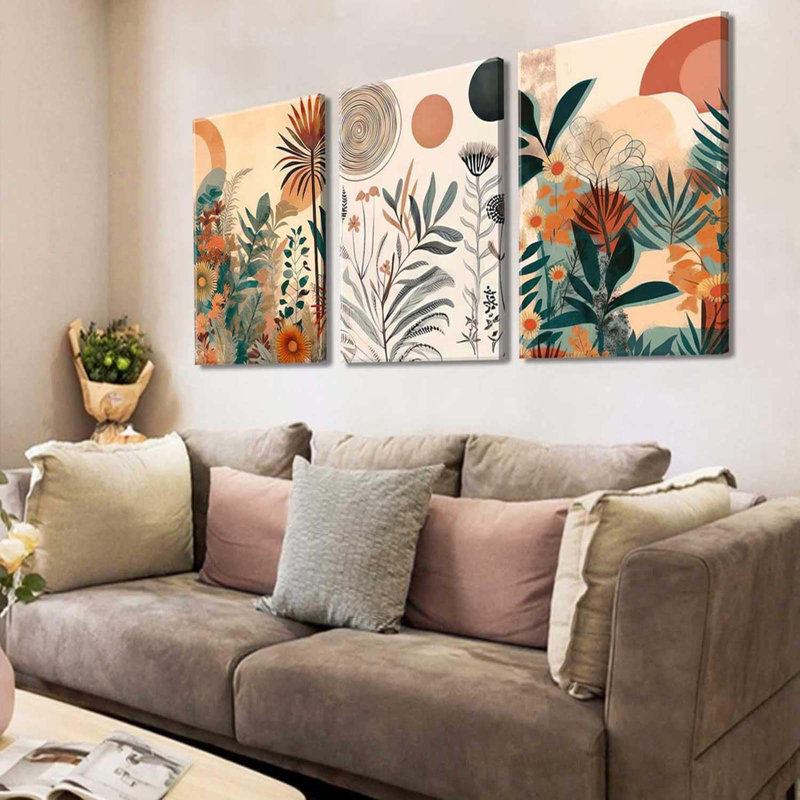 3 Piece Wrapped Canvas Print, 60 cm H x 40 cm W