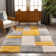Tapis à poil long texturé à motif géométrique moderne Cobina Escondido