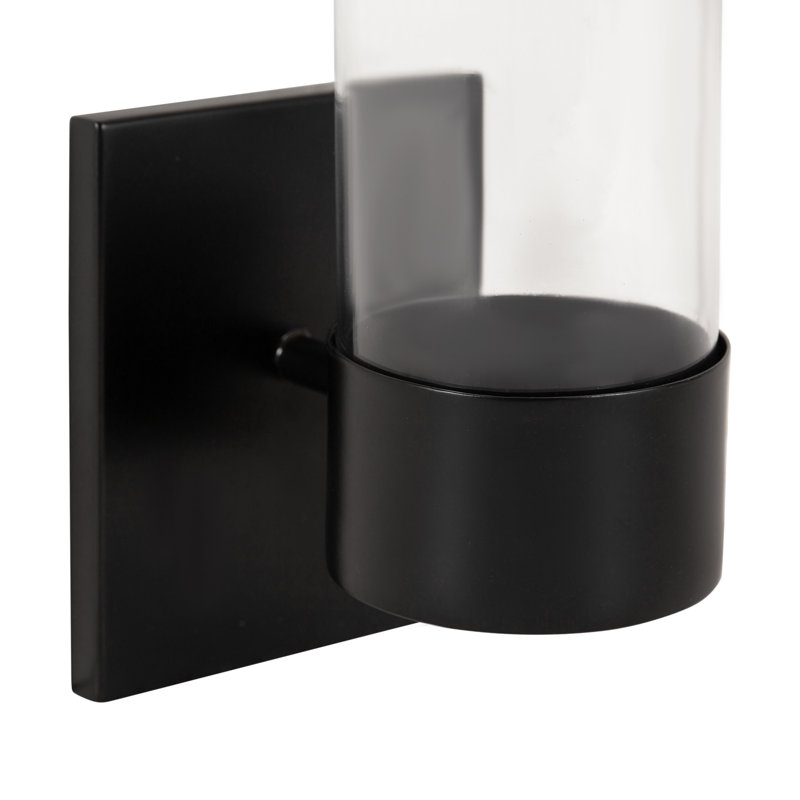 Muheezat 10.0" Metal Wall Sconce, Black