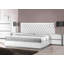 Lit plateforme tapissier en cuir Kajal -23547639