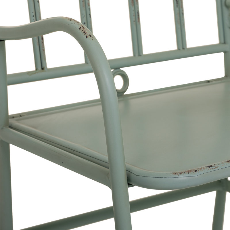 Laurena 45cm H Slat Back Stacking Side Chair in Black, Green