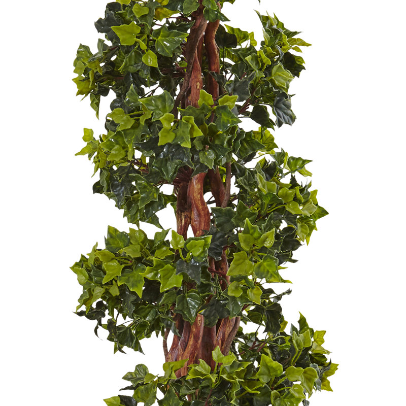 4 pi Arbre artificiel de lierre anglais en pot de ferme, résistant aux rayons UV (intérieur / extérieur)