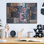 «Ebony Designs», typographie 14 par Holli Conger, art mural en métal
