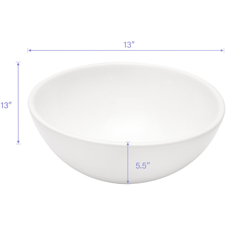 Lavabo vasque en céramique blanc pour salle de bain 13 po x 13 po - Design moderne, teinté, polyvalent, surface moderne