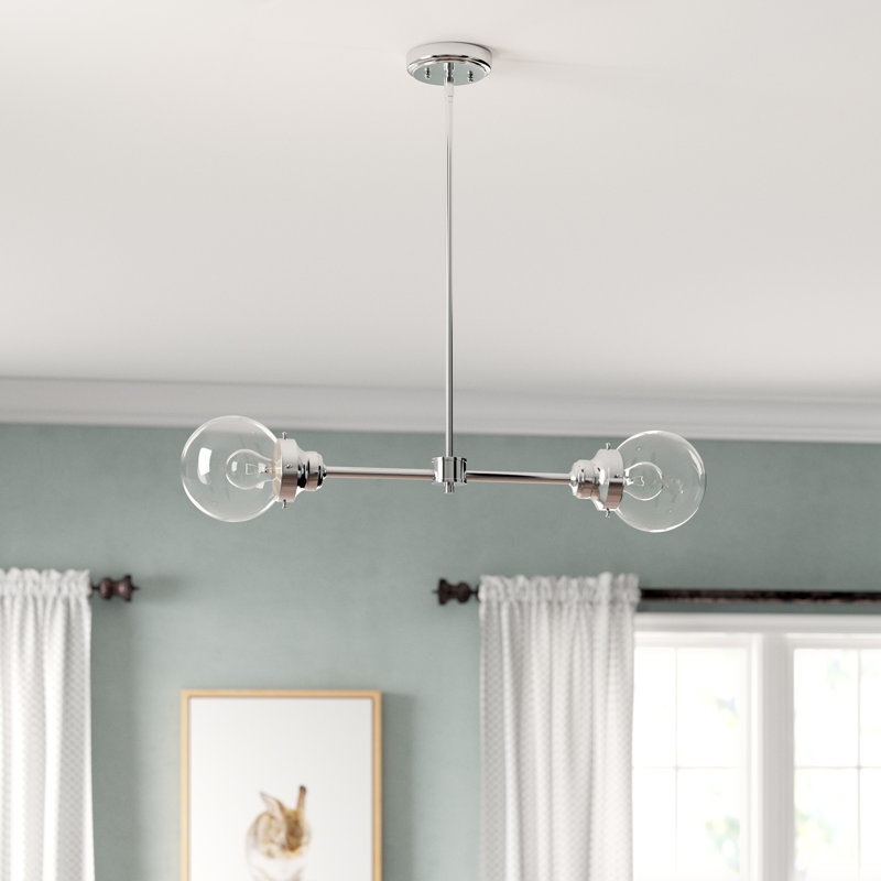 Lustre sphère 2 lumières spoutnik Rabehi