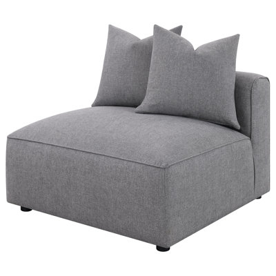 Chaise sans accoudoirs rembourrée Femme Gris