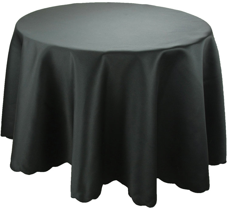 Hannaha Round Tablecloth, Black, 90" L x 90" W