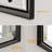 Beveled Design Rectangle Framed Bathroom Vanity Wall Mirror in Matte Black-1596918582