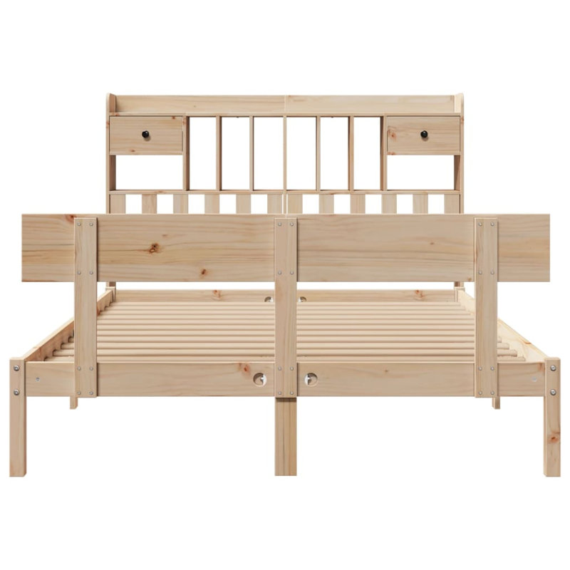 Maxeys Solid Wood Bed, 140 x 190cm, Natural