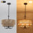 5 - Light Coastal-Inspired Dimmable Rattan Double Drum Candle Style Chandelier-704598110
