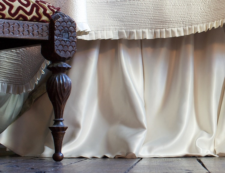 Battersea Ruffled Wrap Around Bed Skirt, Ivory
