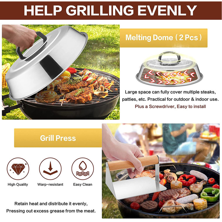 Cuisinart Large Melting Dome for Griddle or Grill Stainless Steel Accessory  Kit in the Grilling Tools & Utensils department at
