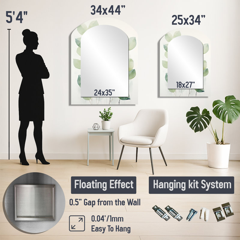 Miroir mural Minimalist, 43" x 33"
