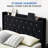 Floating Bed Frame With LED Lights, Upholstered Bed Frame With Headboard And Storage-282253888