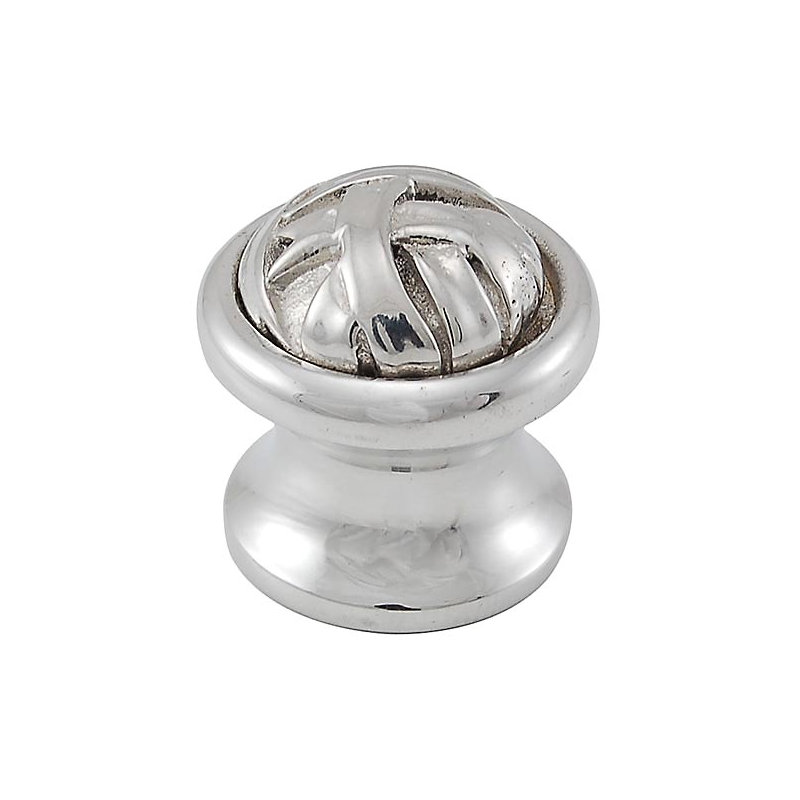 Cilento Mushroom Knob, Polished Nickel, 1" H x 1" W x 1" D