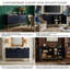 120CM Modern 4-Door Sideboard With Gold Metal Legs, Handle-Free Push-To-Open Buffet Cabinet With Raised Top Edge-1448566849