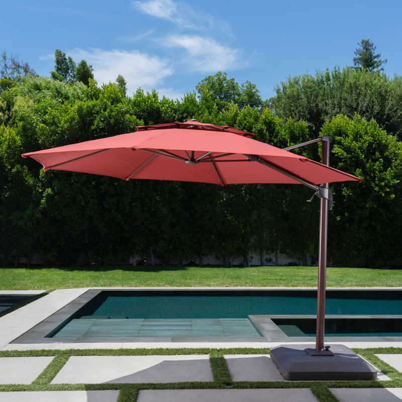 Parasol en porte-à-faux 11 pi Hammd, Rouge