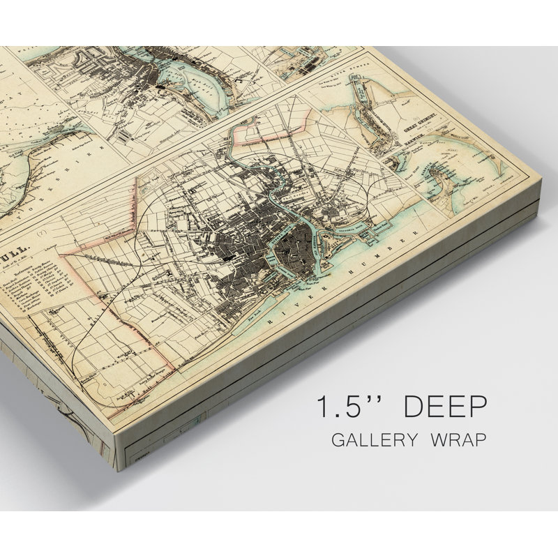 «Map of the Coast of», reproduction sur toile tendue, H 48 po x l 32 po x P 1 po