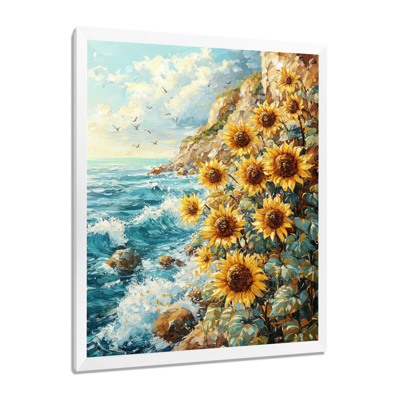 Dittmyre - impressions murales florales, H 32 po x l 16 po, Picture Framed, Blanc