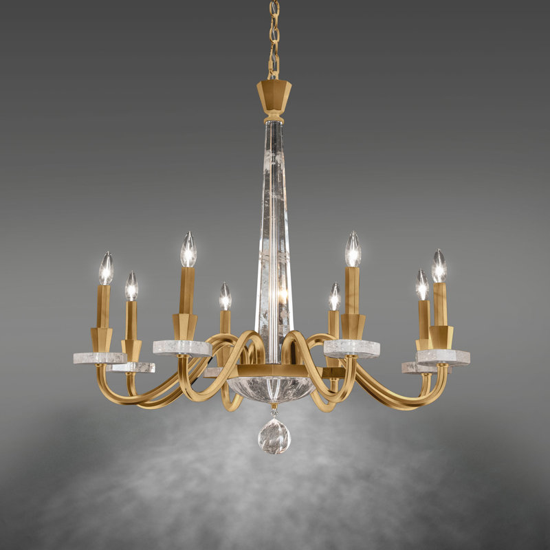 8 - Light Chandelier, Heirloom Gold