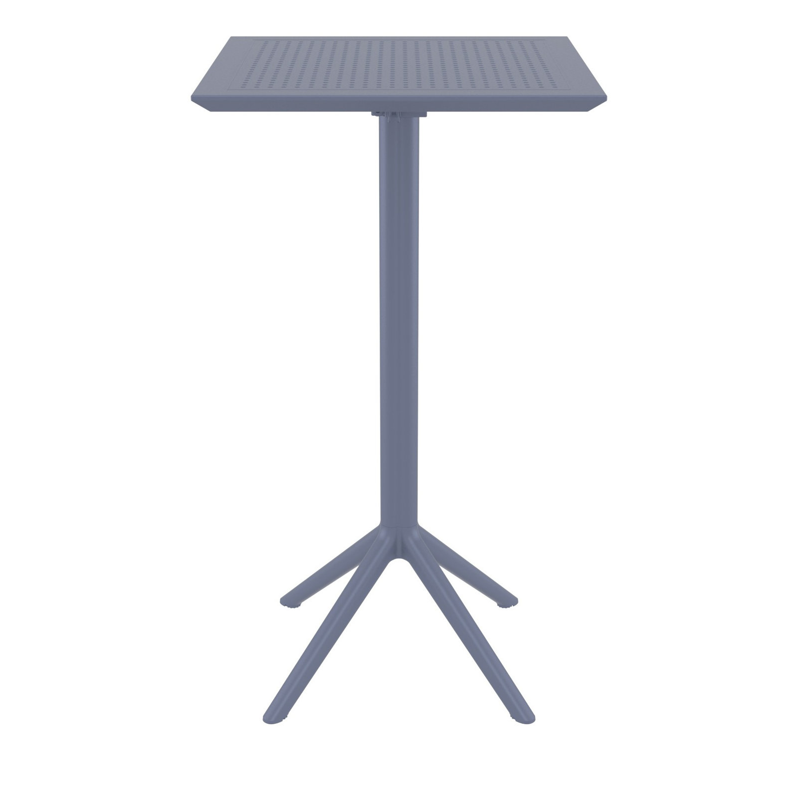 Farrah Folding Plastic Bar Table, Dark Gray