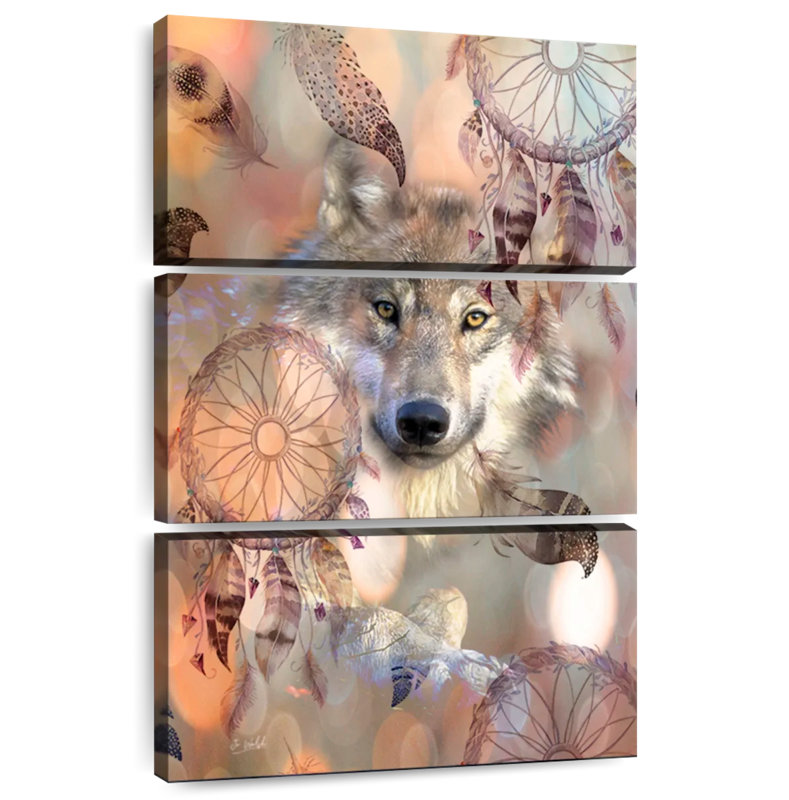 Brampt The Dream Wolf, 74" H x 48" W