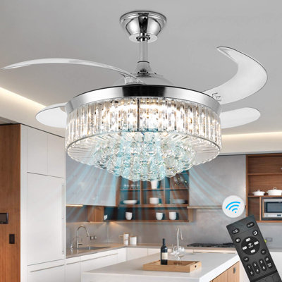 Ventilateur de plafond avec lumières DEL Kearistan