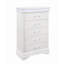 Commode 5 tiroirs de style transitionnel avec éclairage DEL, commode de rangement pour espace de vie