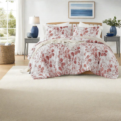 Ensembles de literie pour lit double réversible en microfibre réversible à motif floral