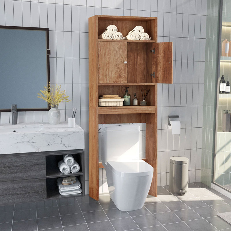 Rias Freestanding Over The Toilet Storage, Brown