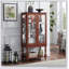 Vitrine lumineuse Curio Cabinet avec espace de rangement ouvert, pieds en bois massif