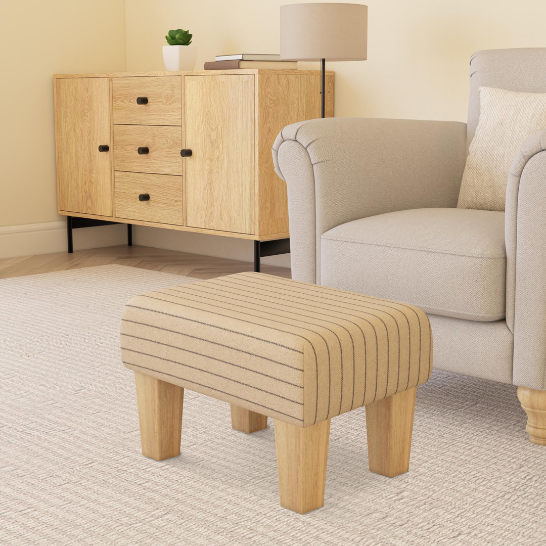 Autryville Wood Contemporary Leg - Pinstripe Wool