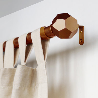 Jasmary Iron Adjustable 1.125'' Single Curtain Rod