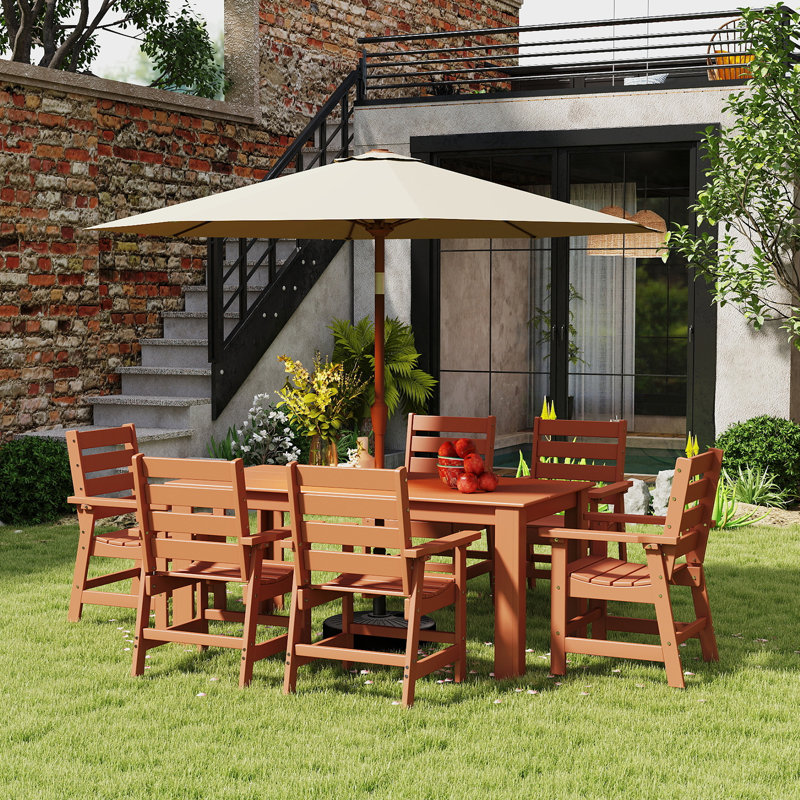 Parasol de patio 9 pi avec base, Beige
