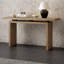 Console en placage de frêne de conception unique, de style moderne et simple, avec un plateau de table astucieux, convenant à un vestibule, un couloir, un salon, un vestibule-2126371627