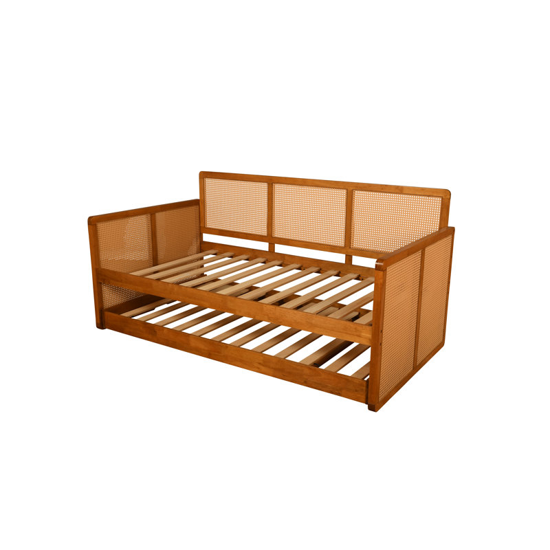 Bruke Daybed Frame with Pop Up in Honey Finish (Mattresses Not Included)