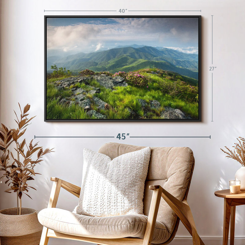 Nature "Art mural majestueux Blue Ridge Mountains", H 27 po x l 40 po
