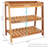 Etting 3-Tier Brown Meranti Wood Outdoor Plant Stand Garden Shelf