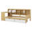 Daybed With 2 Drawers And Cabinets Shelves, Storage Bookcase, Built-In Removable Desk-1805524317-1805524319