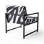 Chaise à accoudoirs rembourrée Zebra-108432861-112840429