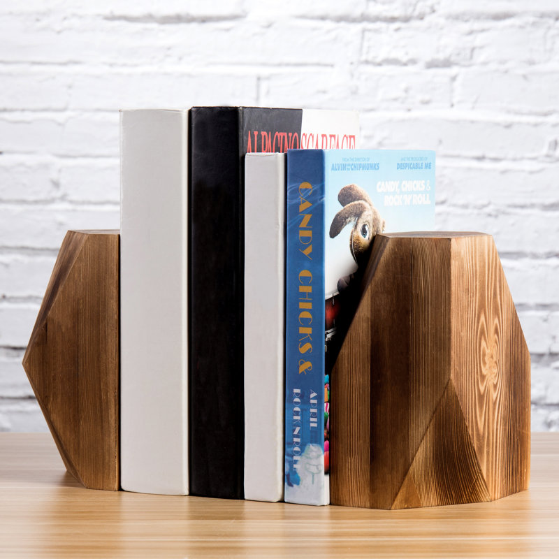 Solid Wood Bookends