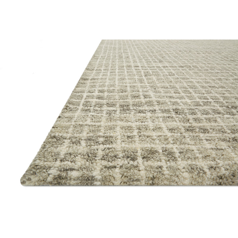 Bourque Hand Hooked Plaid Indoor Rug, Rectangle 12' x 15'