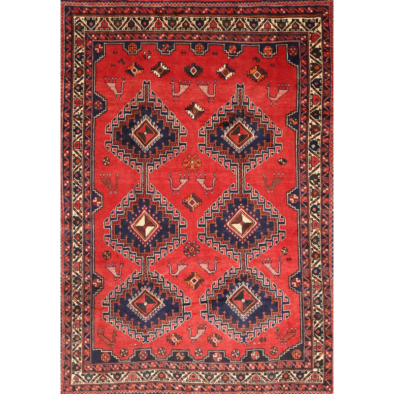 Tapis traditionnel rouge / brun Hartvigsen, Rectangle 6 pi x 9 pi